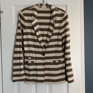 Cotton striped blazer